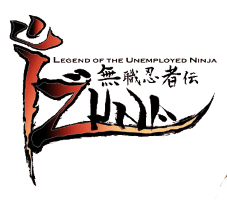 Izuna Legend of the Unemployed Ninja logo for Nintendo DS
