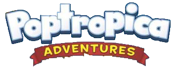 Poptropica Adventures logo for Nintendo DS