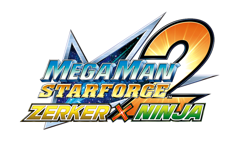 Ryuusei No RockMan 2: Berserk X Shinobi logo for Nintendo DS