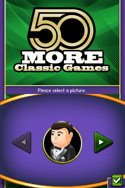 50 More Classic Games title screen for Nintendo DS