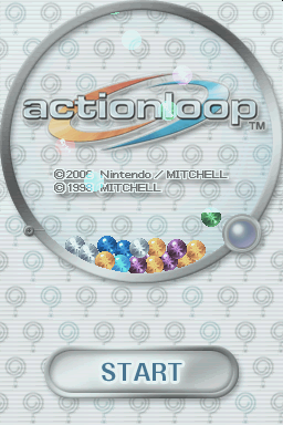 Actionloop title screen for Nintendo DS