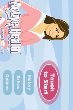 Active Health With Carol Vorderman title screen for Nintendo DS