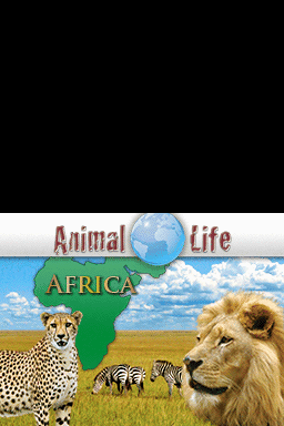 Animal Life Africa title screen for Nintendo DS