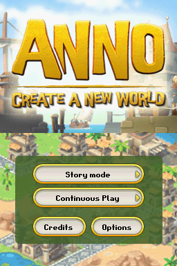 ANNO: Create a New World title screen for Nintendo DS