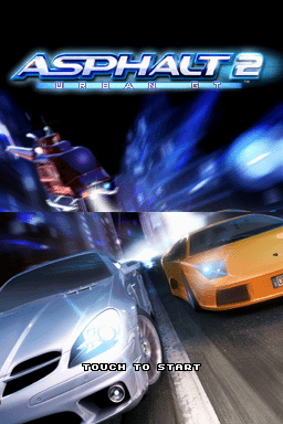 Asphalt 2: Urban GT title screen for Nintendo DS