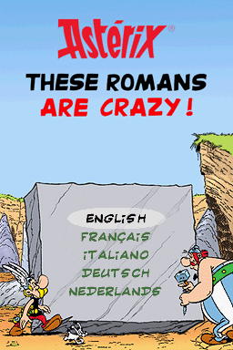 Asterix: These Romans Are Crazy title screen for Nintendo DS