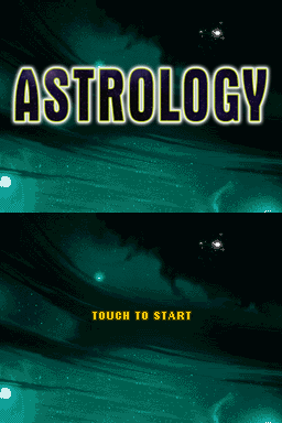 Astrology title screen for Nintendo DS