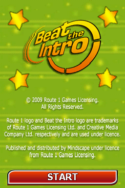 Beat The Intro title screen for Nintendo DS