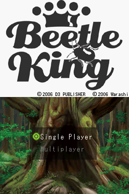Beetle King title screen for Nintendo DS