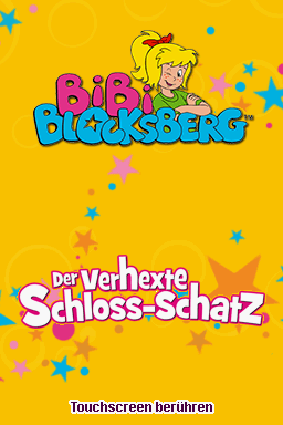 Bibi Blocksberg: Der Verhexte Schloss-Schatz title screen for Nintendo DS