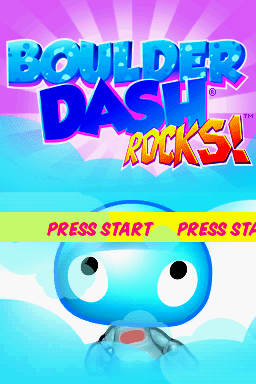 Boulder Dash Rocks title screen for Nintendo DS