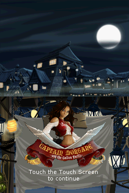 Captain Morgane and the Golden Turtle title screen for Nintendo DS