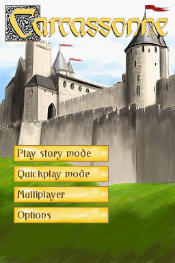 Carcassonne title screen for Nintendo DS
