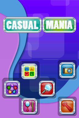 Casual Mania title screen for Nintendo DS