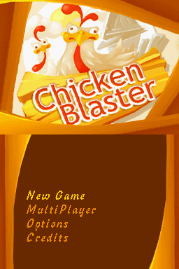 Chicken Blaster title screen for Nintendo DS