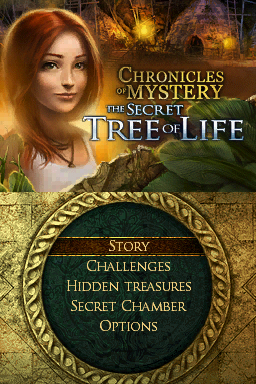 Chronicles of Mystery: The Secret Tree of Life title screen for Nintendo DS