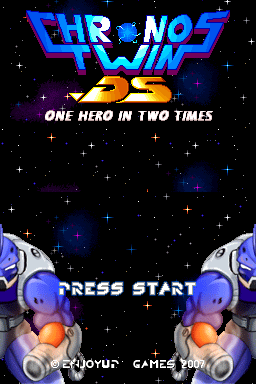 Chronos Twins title screen for Nintendo DS