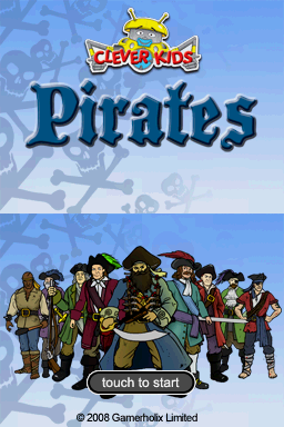 Clever Kids Pirates title screen for Nintendo DS