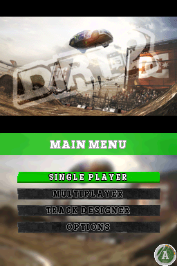 Dirt 2 title screen for Nintendo DS