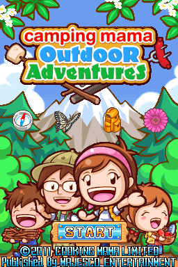 Cooking Mama World: Outdoor Adventures title screen for Nintendo DS