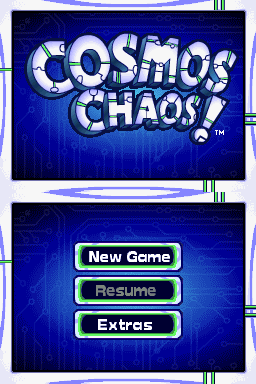 Cosmos Chaos title screen for Nintendo DS