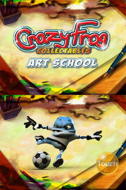Crazy Frog Collectables Art School title screen for Nintendo DS