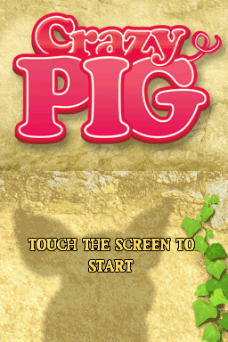 Crazy Pig title screen for Nintendo DS