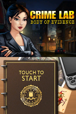 Crime Lab: Body of Evidence title screen for Nintendo DS