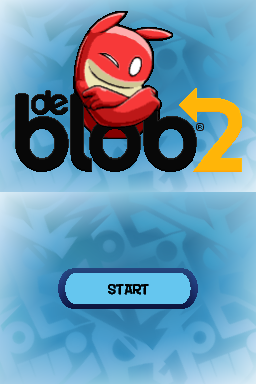 De Blob 2 title screen for Nintendo DS