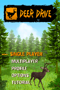 Deer Drive title screen for Nintendo DS