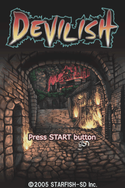Devilish title screen for Nintendo DS