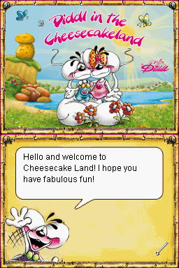Diddl In The Cheesecakeland title screen for Nintendo DS