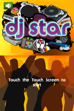 DJ Star title screen for Nintendo DS