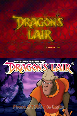 Dragon's Lair title screen for Nintendo DS