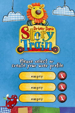 Driver Dan's Story Train title screen for Nintendo DS