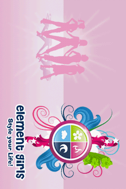 Element Girls title screen for Nintendo DS