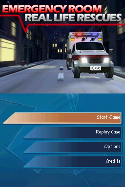 Emergency! Disaster Rescue Squad title screen for Nintendo DS