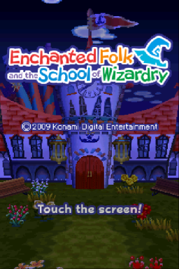 Enchanted Folk and the School of Wizardry title screen for Nintendo DS