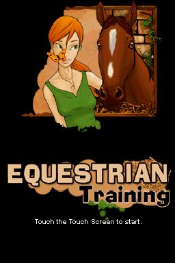 Equestrian Training title screen for Nintendo DS