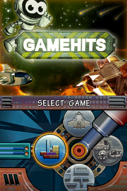 Gamehits title screen for Nintendo DS