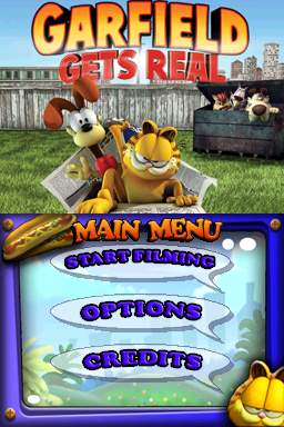 Garfield Gets Real title screen for Nintendo DS
