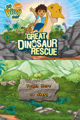Go, Diego, Go! Great Dinosaur Rescue title screen for Nintendo DS
