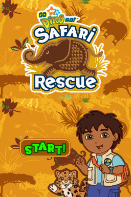 Go, Diego, Go: Safari Rescue title screen for Nintendo DS