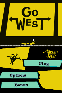 Go West! A Lucky Luke Adventure title screen for Nintendo DS