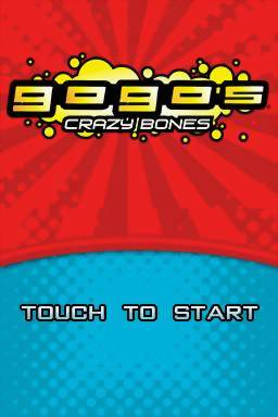 Gogo's Crazy Bones title screen for Nintendo DS