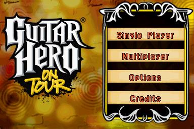 Guitar Hero On Tour [Bundle] title screen for Nintendo DS