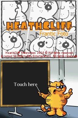 Heathcliff! Frantic Foto title screen for Nintendo DS