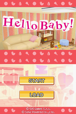 Hello Baby title screen for Nintendo DS