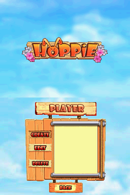 Hoppie title screen for Nintendo DS