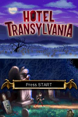 Hotel Transylvania title screen for Nintendo DS